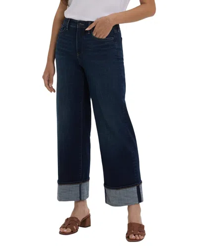 Nydj Teresa Moulin Blue Wide Leg Jean In Black