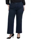 Nydj Plus Teresa Womens High Rise Denim Wide Leg Jeans