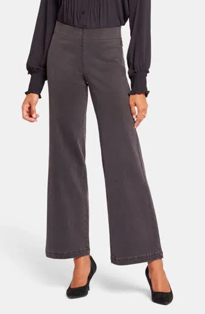 Nydj Teresa Pull-on Wide Leg Jeans In Gray