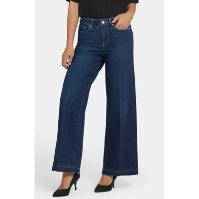 Nydj Teresa Release Hem Wide Leg Jeans In Blue