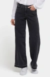 Nydj Teresa Mid Rise Wide Leg Jeans In Slate Stone In Gray