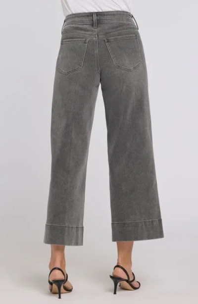 Nydj Teresa Front Seam High Rise Wide Leg Ankle Jeans In Dusty Ash In Gray