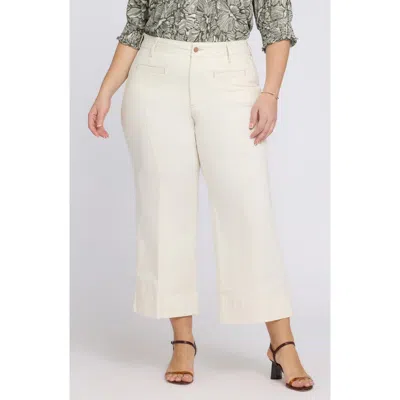 Nydj Teresa Seamed Ankle Wide Leg Jeans In White