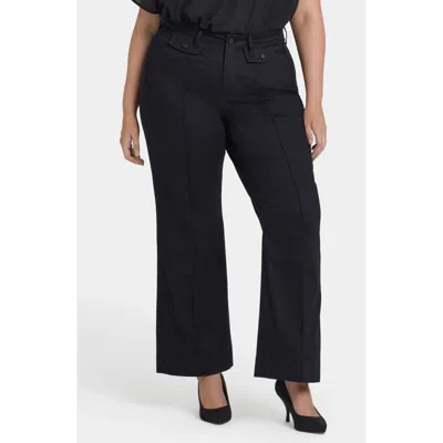 Nydj Teresa Seamed Wide Leg Jeans In Black