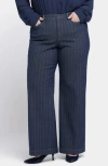 Nydj Plus Teresa Twilight Stripe Wide Leg Jean In Twilight Stripe