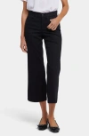 Nydj Teresa Waist Match Ankle Wide Leg Jeans In Black