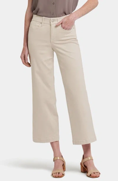 Nydj Teresa Waist Match Ankle Wide Leg Jeans In Feather