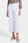 Nydj Teresa Waist Match Ankle Wide Leg Jeans In Optic White