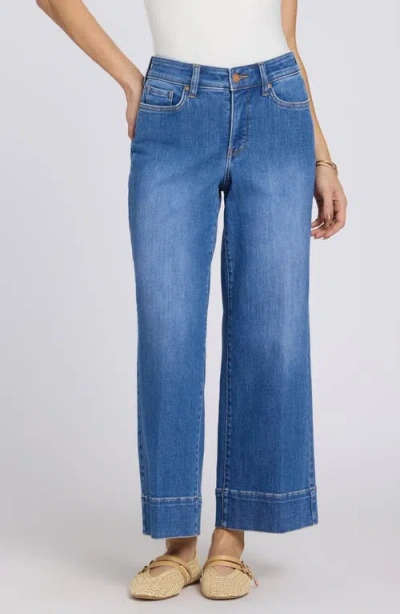 Nydj Teresa Wide Hem Ankle Wide Leg Jeans In Blue