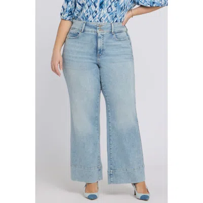 Nydj Teresa Wide Hem Wide Leg Jeans In Blue