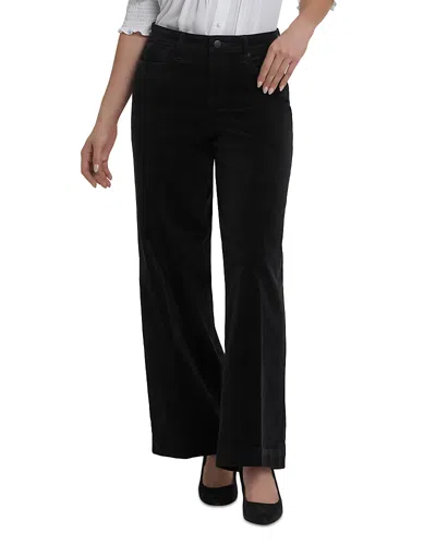 Nydj Teresa Wide Leg Corduroy Pants In Black