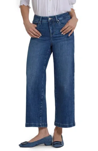Nydj Teresa Wide Leg Crop Jeans In Brown