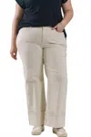 Nydj Teresa Wide Leg Jeans - Plus Size In White Creek In Neutral