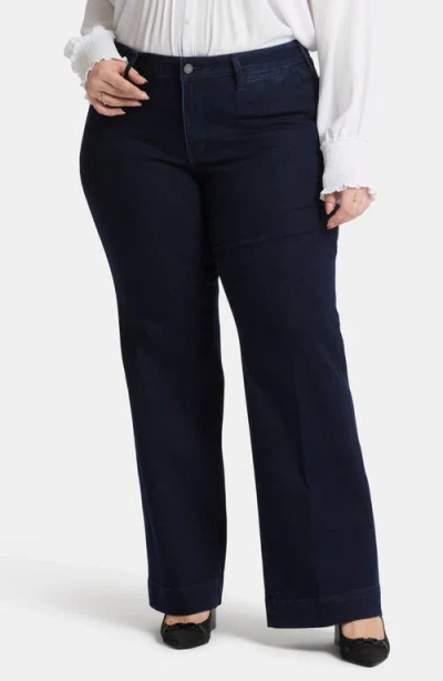 Nydj Teresa Wide Leg Trouser Jeans In Dark Enzyme