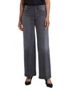 Nydj Teresa High Waist Frayed Released Hem Wide Leg Jeans In Multi