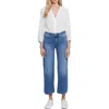 Nydj Teresa Womens Crop Denim Wide Leg Jeans In Bluewater