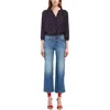 Nydj Teresa Womens Tummy Slimming Denim Wide Leg Jeans In Blue