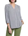 Nydj Pintuck Blouse In Islandia Geo