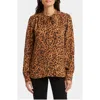 Nydj Tie Neck Button-up Shirt In Caterina