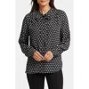 Nydj Tie Neck Button-up Shirt In Pearl Medallion