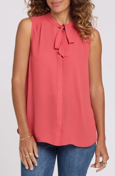 Nydj Tie Neck Top In Pink