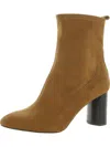 Nydj Tonesu Boots Women's Us 8.5 Saddle Suede Block Heel Ankle Bootie Zpo3475