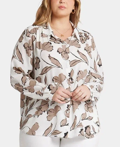 Nydj Plus Size Modern Blouse In Lotusland