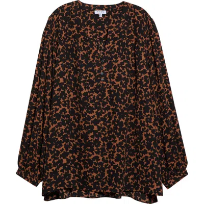 Nydj Trinity Long Sleeve Top In Animal Print