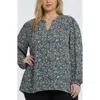 Nydj Trinity Long Sleeve Top In Animal Print