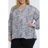 Nydj Plus Size Trinity Split Neck Top In White