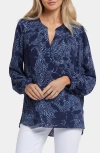 Nydj Trinity Tunic Top In Blue
