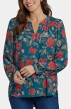 Nydj Trinity Tunic Top In Green
