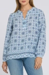 Nydj Trinity Tunic Top In Multi