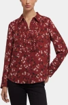 Nydj Tuxedo Button-up Shirt In Red