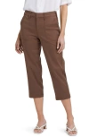 Nydj Womens Pocket Manmade Khaki Pants In Mocha