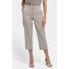 Nydj Straight Leg Stretch Twill Utility Capri Pants In Saddlewood