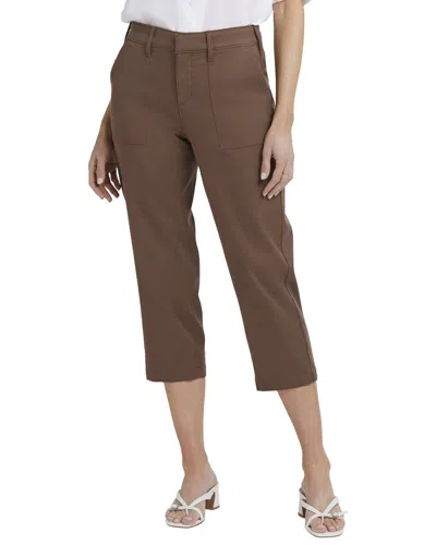 Nydj Utility Mocha Straight Leg Jean In Brown