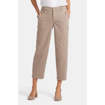Nydj Utility Pocket Relaxed Crop Straight Leg Jeans In Country Oak