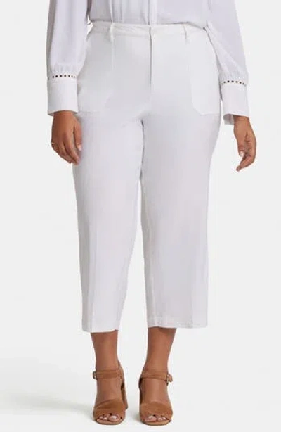 NYDJ NYDJ UTILITY WIDE LEG CAPRI LINEN BLEND PANTS