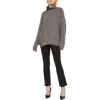 Nydj Valerie Womens Ribbed Knit Mock Turtleneck Sweater In Grey