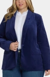 Nydj Velveteen Tuxedo Jacket In Blue