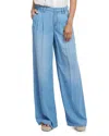 Nydj Whitney High Waist Pleated Wide Leg Trousers In Canary Beach