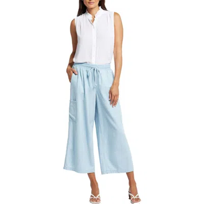 Nydj Whitney Womens Crop Cotton Wide Leg Jeans In Multi