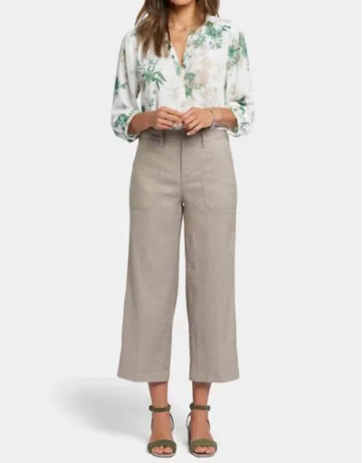 NYDJ WIDE LEG CARGO CROPPED IN SADLEWOOD