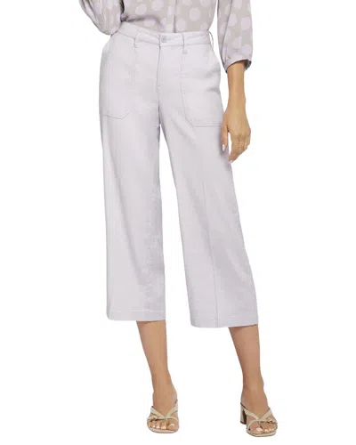 Nydj Wide Leg Linen-blend Fairytale Wide Leg Jean In Neutral