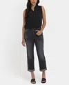 Nydj Women's Bailey Relaxed Straight Crop Jeans In Brown