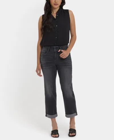 Nydj Women's Bailey Relaxed Straight Crop Jeans In Brown