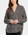 Nydj Becky Recycled Polyester Georgette Blouse In Dillon Dot
