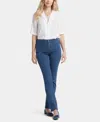 Nydj Billie Pinstripe High Waist Mini Bootcut Jeans In Icy Stripe