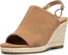 Nydj Women's Cai 2 Espradille Wedge Sandals In Cognac Suede In Brown
